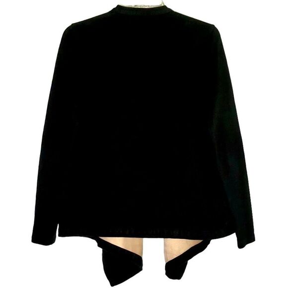 Lauren Ralph Lauren Open Front Cardigan in Black/Tan Women’s XS - Picture 2 of 4